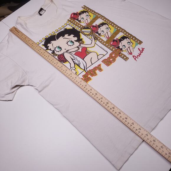 Vtg 90s Betty Boop Diamond Dust Glitter Tee - Picture 8 of 8